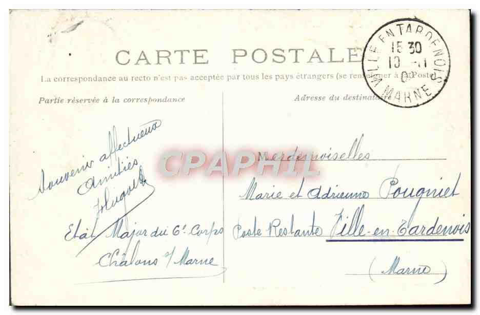 CPA Chalons sur Marne Vue generale  — Verso