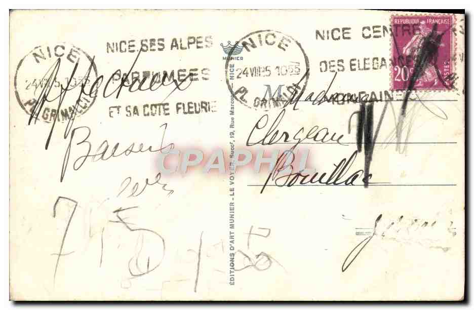 CPA Nice Promeande des Anglais  — Rückseite