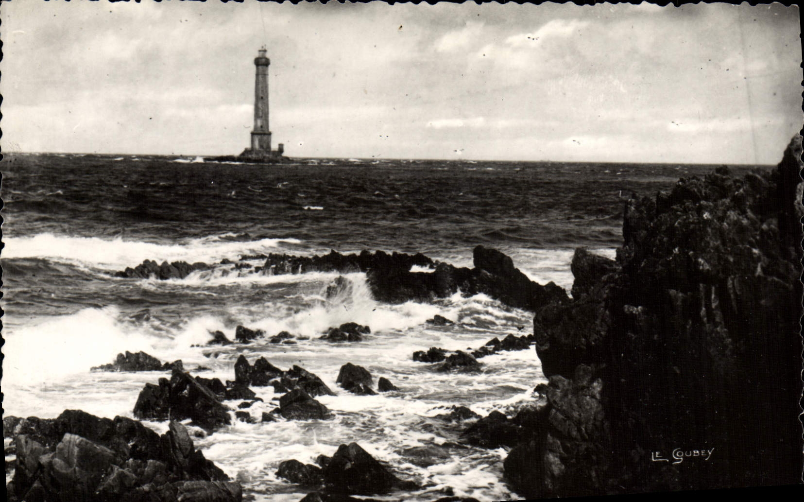 Le Phare d'Auderville-Goury — La Normandie pittoresque — Éditeur Le Gubey, St-Pierre-Eglise