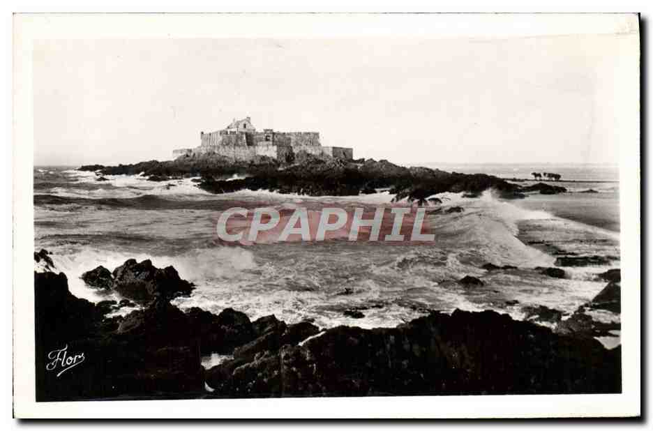 Saint-Malo (Ille-et-Vilaine) — Marea creciente, El Fuerte Nacional — Ediciones Artísticas Carrère