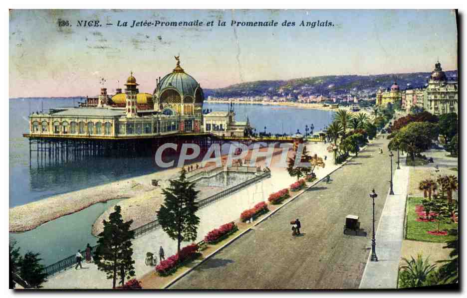 CPA Nice La Jetee Promeande et la Promenade des Anglais