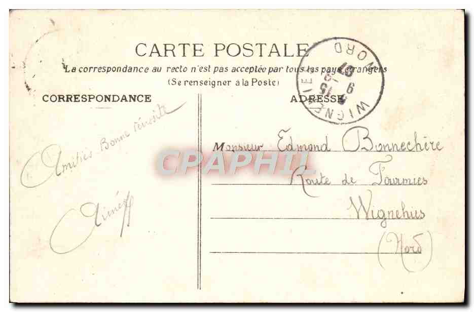 CPA Albert La Villa des Rochers Les Grottes  — Back