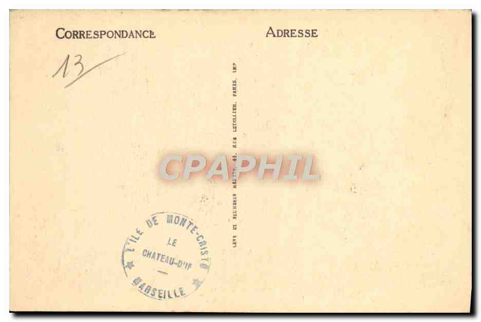 CPA Marseille Chateau d'If bati par Francois 1er  — Rückseite