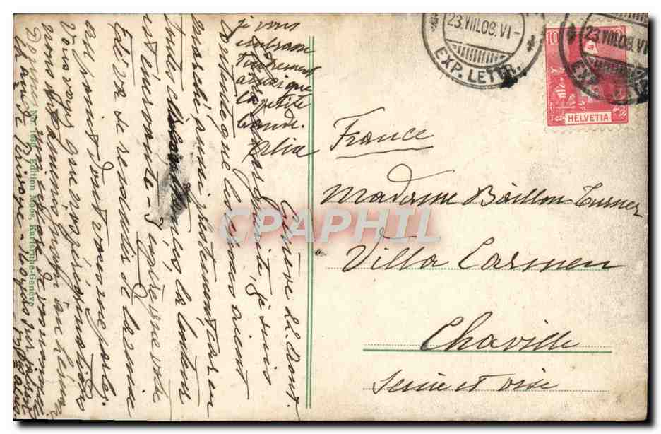 CPA Geneve Jardin Anglais Bateau — Verso