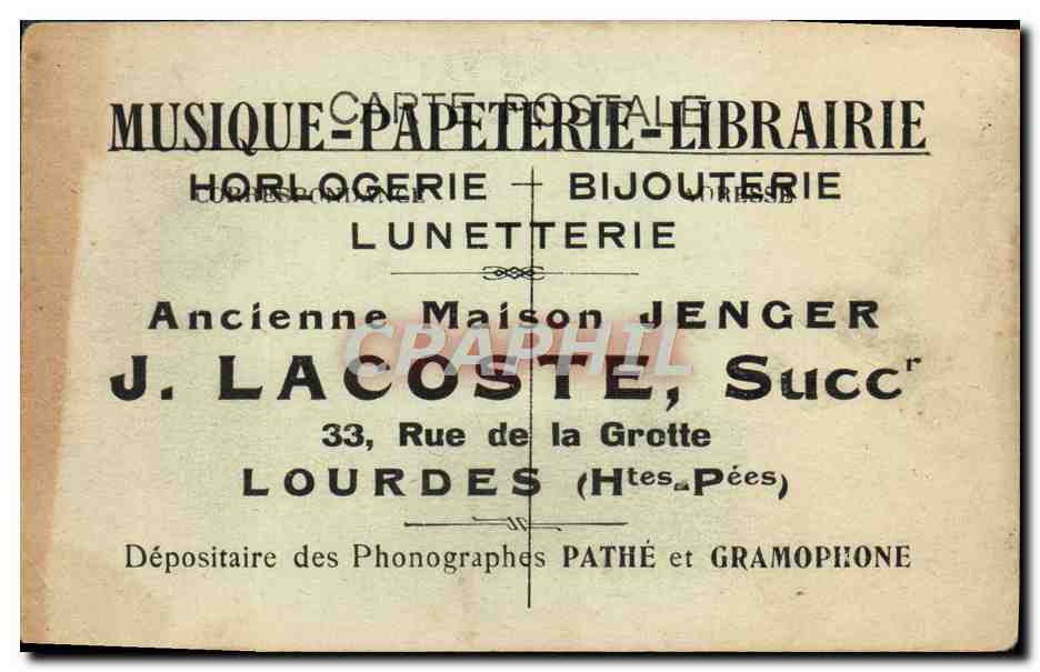 CPA Cauterets Cascade du Cerisey Chute Principale  — Rückseite
