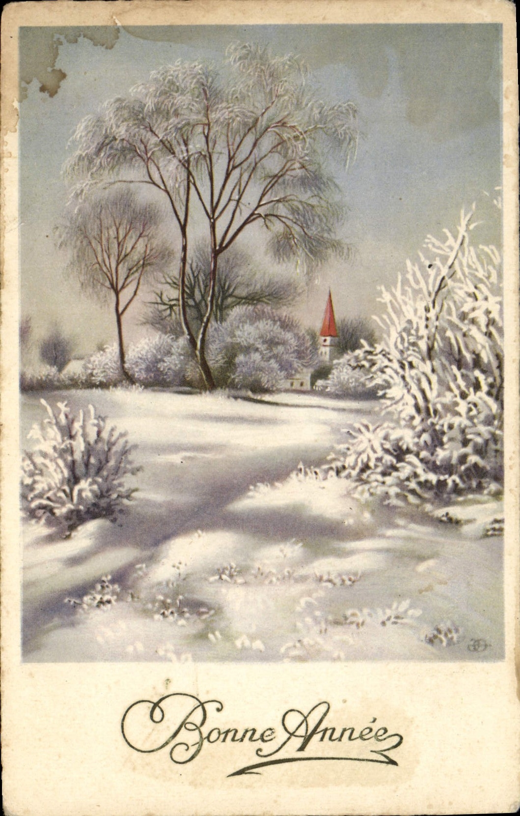 Paysage hivernal — éditeur non identifié, n° de série non visible