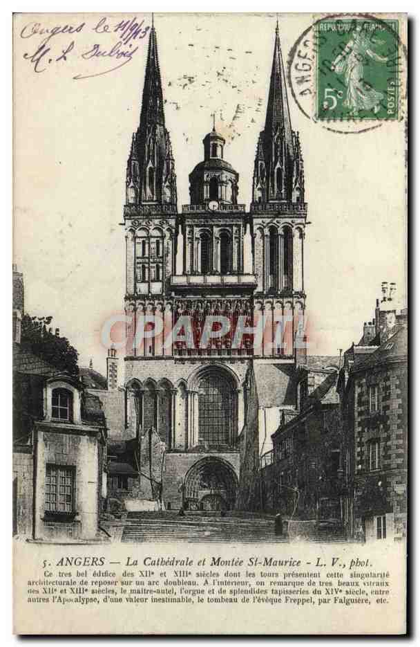CPA Angers La Cathedrale Et Montee St Maurice