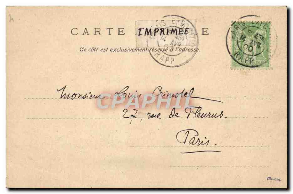 La Brabançonne — Exposition 14 Avril 1900 — Paris — Reverso
