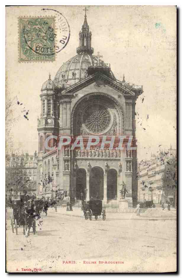 CPA Paris Eglise St Auoustin