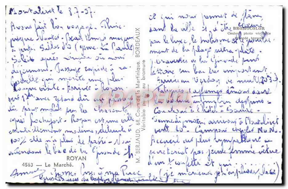 CPM Royan Le Marche — Back