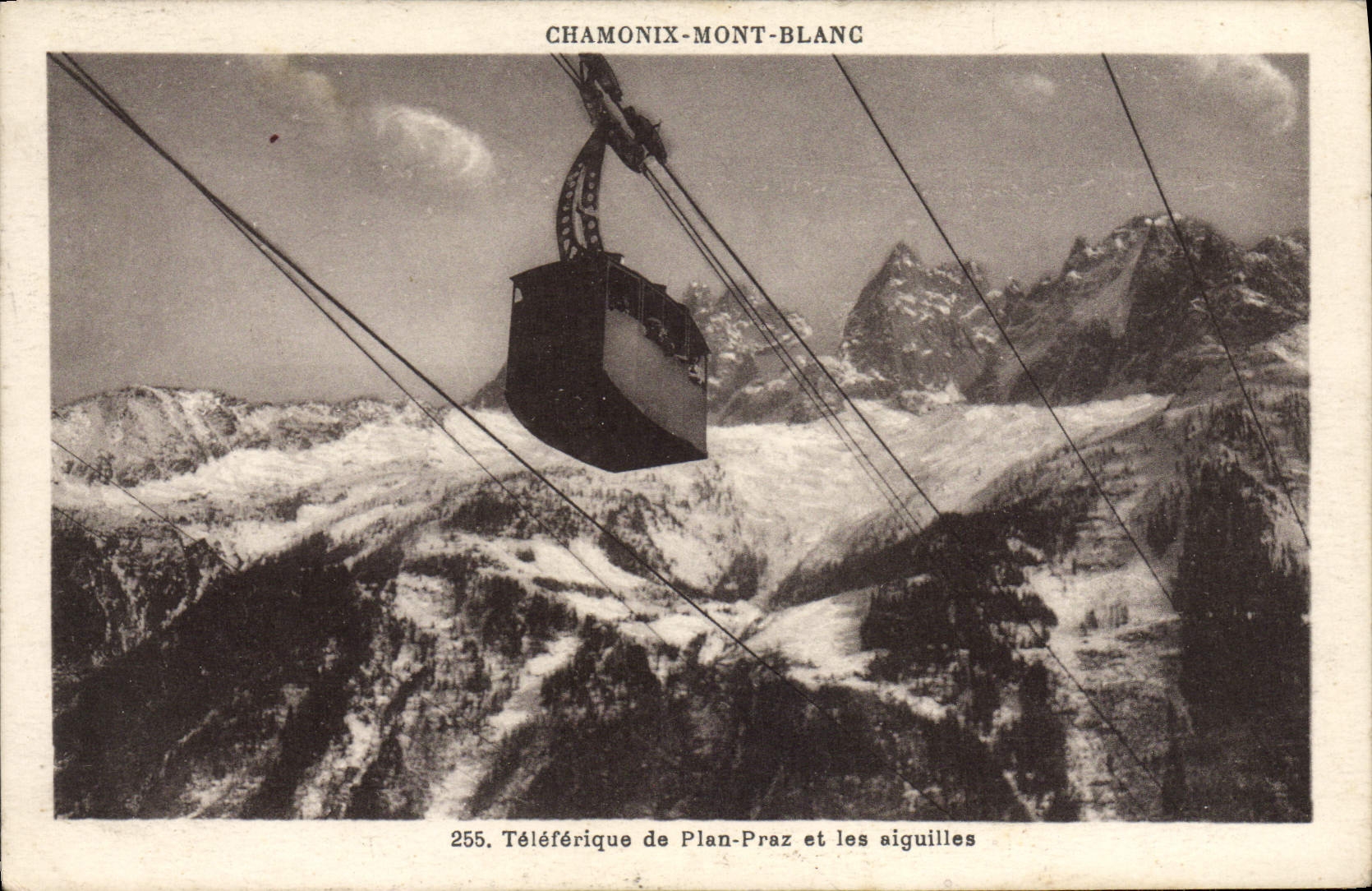 CPA Chamonix Mont Blanc Teleferique de Plan Praz et les aiguilles