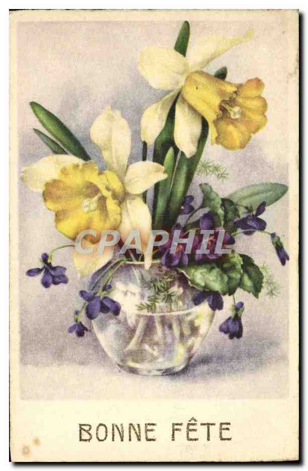 CPA Bonne Fete Fleurs 
