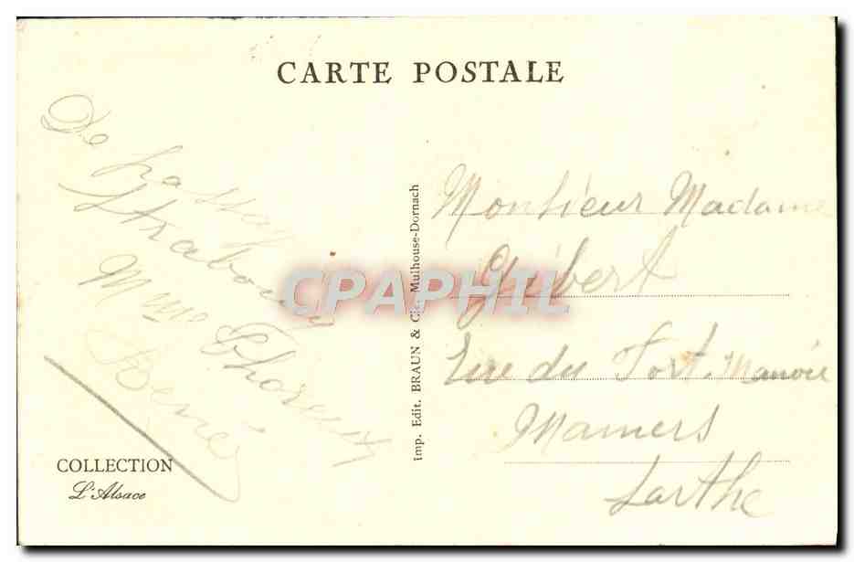 Strasbourg — Nid de cigognes — éditeur Braun & Cie, n° 1117 — Rückseite