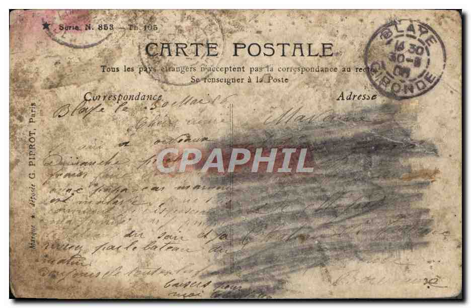 CPA Christiane Femme — Rückseite