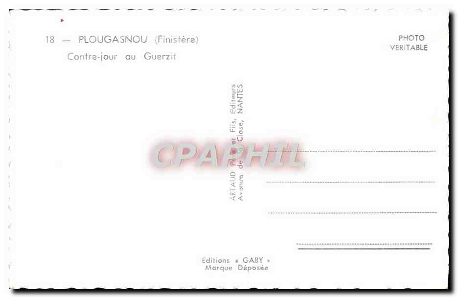 CPM Plougasnou Contre Jour Au Guerzit — Rückseite
