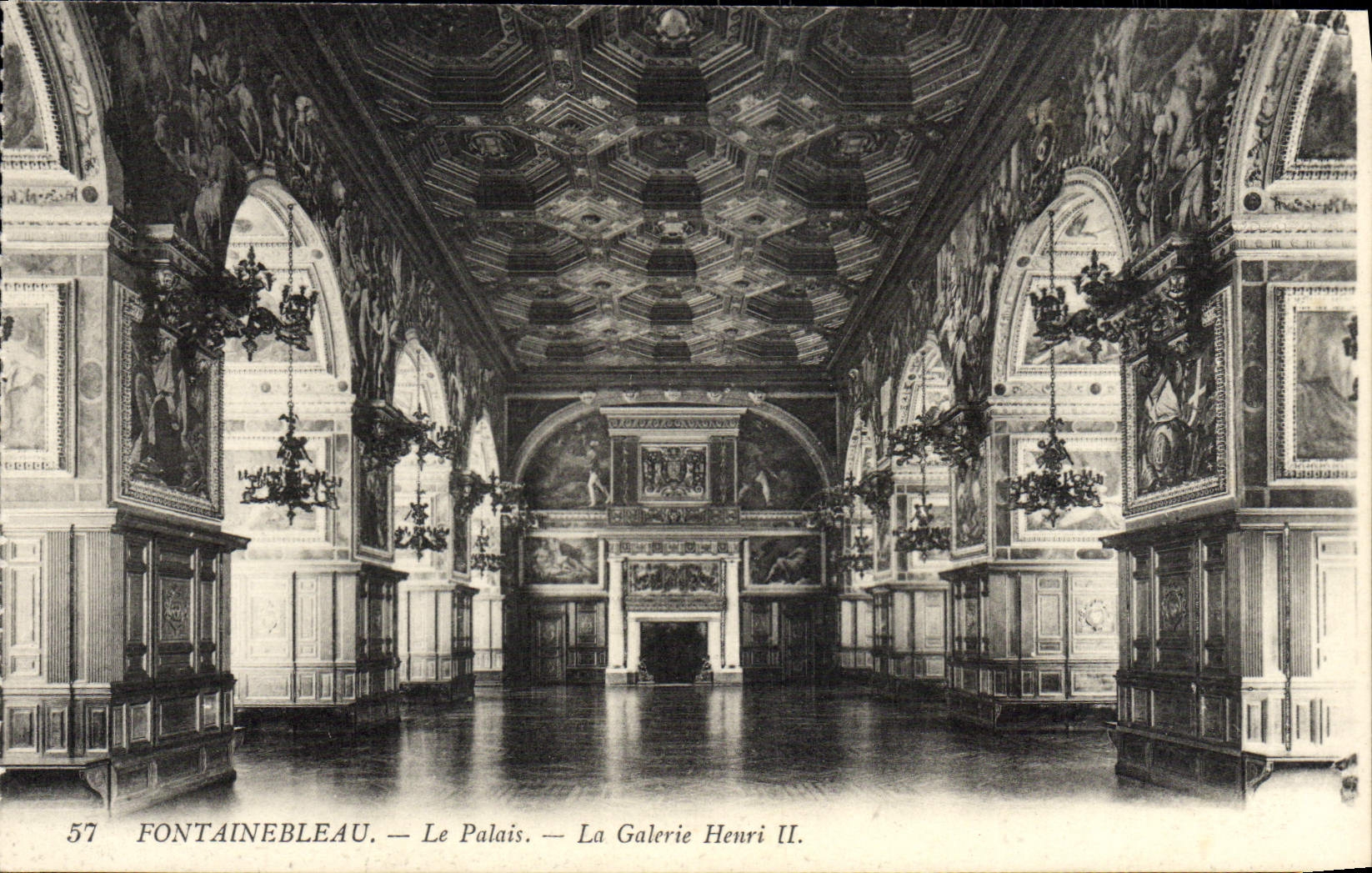Fontainebleau — Il Palazzo — La Galleria Henri II — Editore non identificato, n° 57