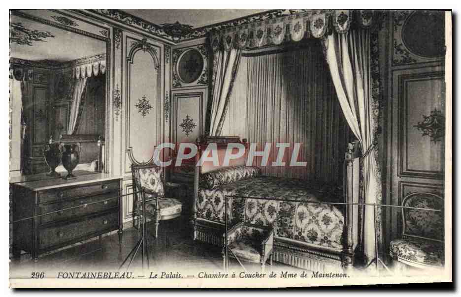 Fontainebleau — Das Schloss — Schlafzimmer von Madame de Maintenon — Nr. 296