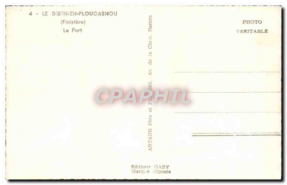 CPM Le Diben En Plougasnou Le Port — Rückseite