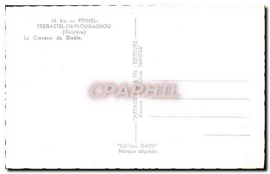 CPM Primel Tregastel En Plougasnou La crevasse du diable — Rückseite