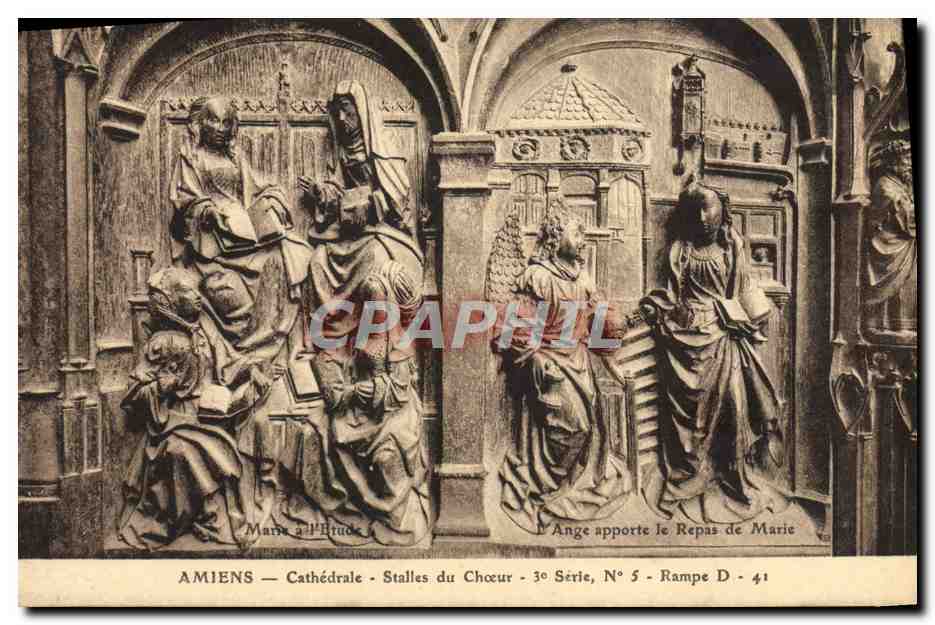CPA Amiens Cathedrale Stalles Du Choeur