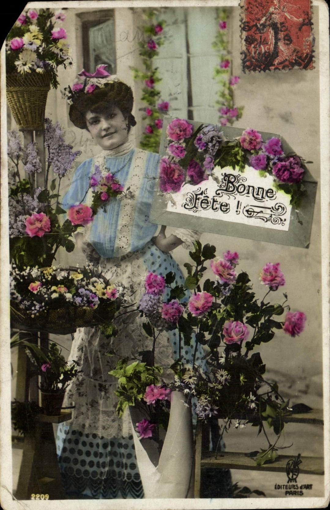 CPA Fantaisie Femme Bonne Fete