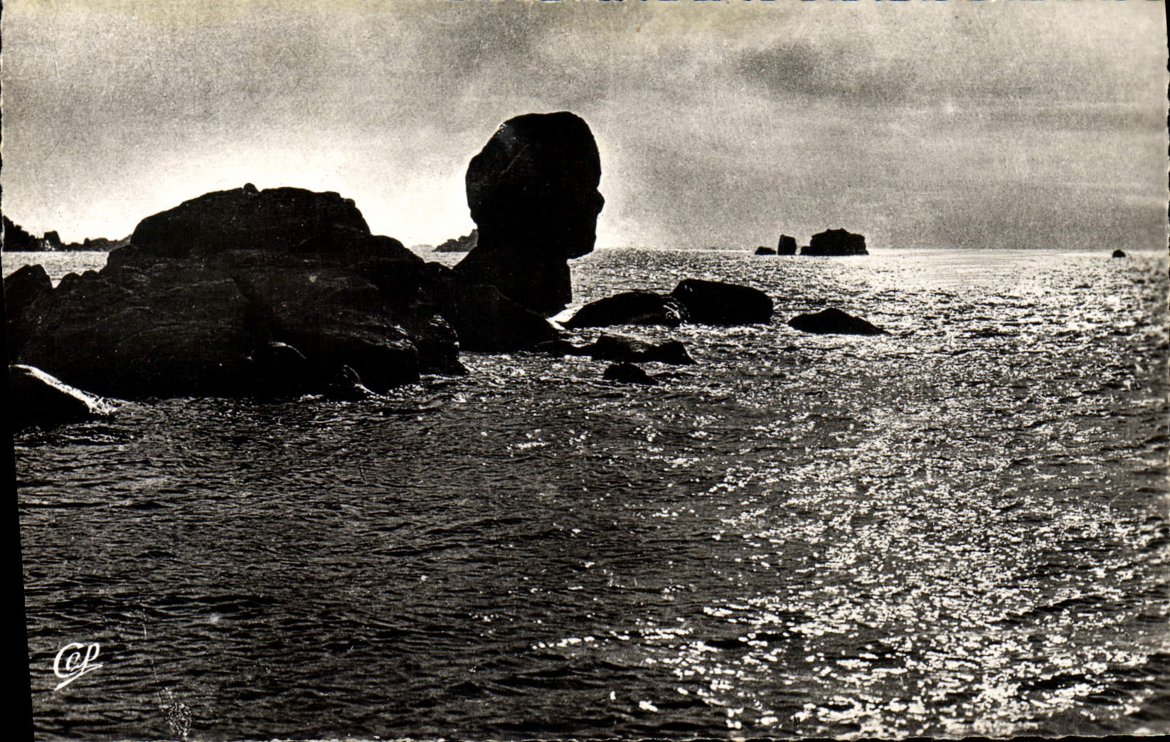 CPM Roscoff Rochers Bizarres de Per Haridy Rocher de la sirene a maree haute