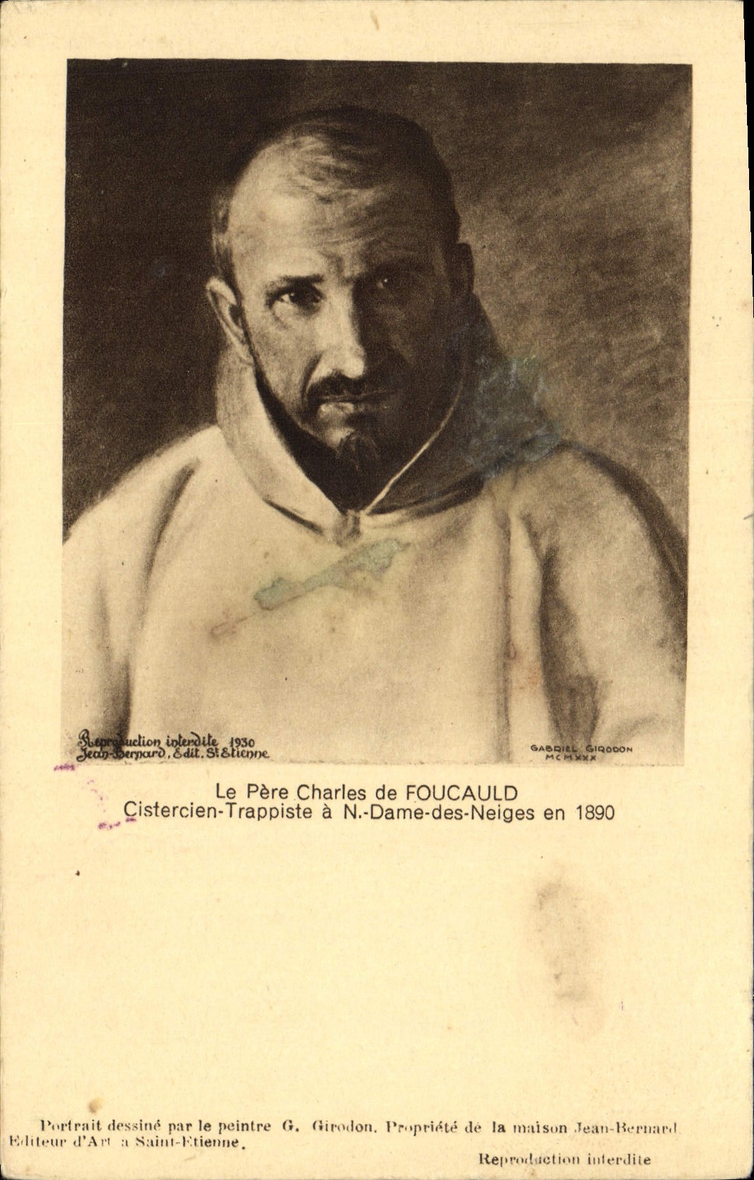 CPA Le Pere Charles De Foucauld Cistercien Trappiste a Notre Dame des Neiges en 1890