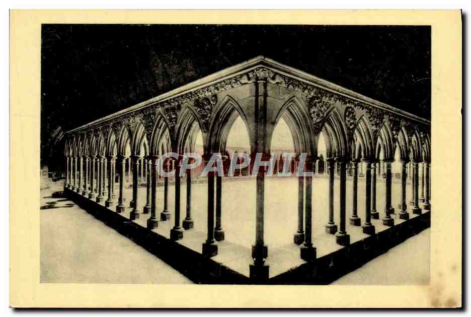 CPA Mont Saint Michel Abbaye Cloitre