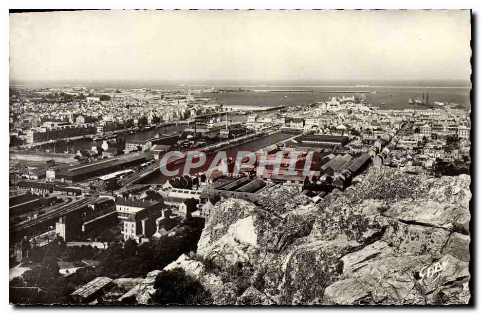 Cherbourg (Manche) — Vue générale du Port — Éditeur Gaby, Nantes