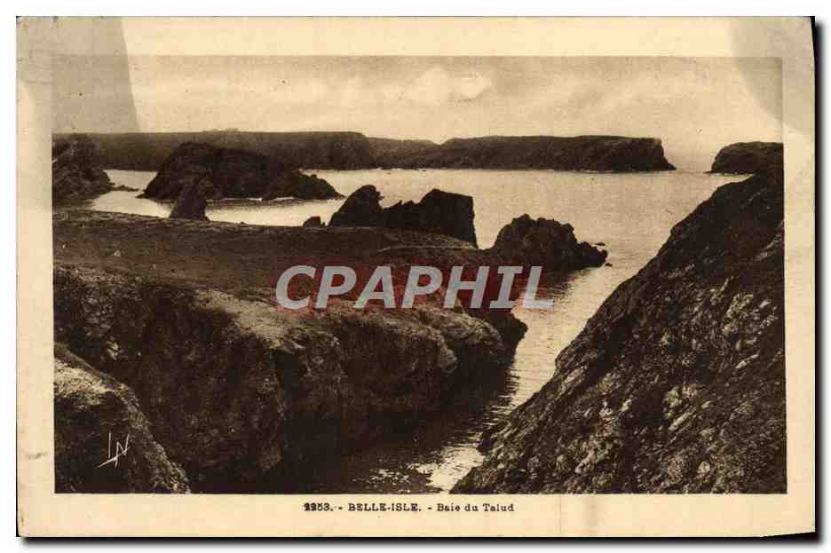 Belle-Île - Baie du Talud — vue de la baie rocheuse — éditeur Laurent & Roades