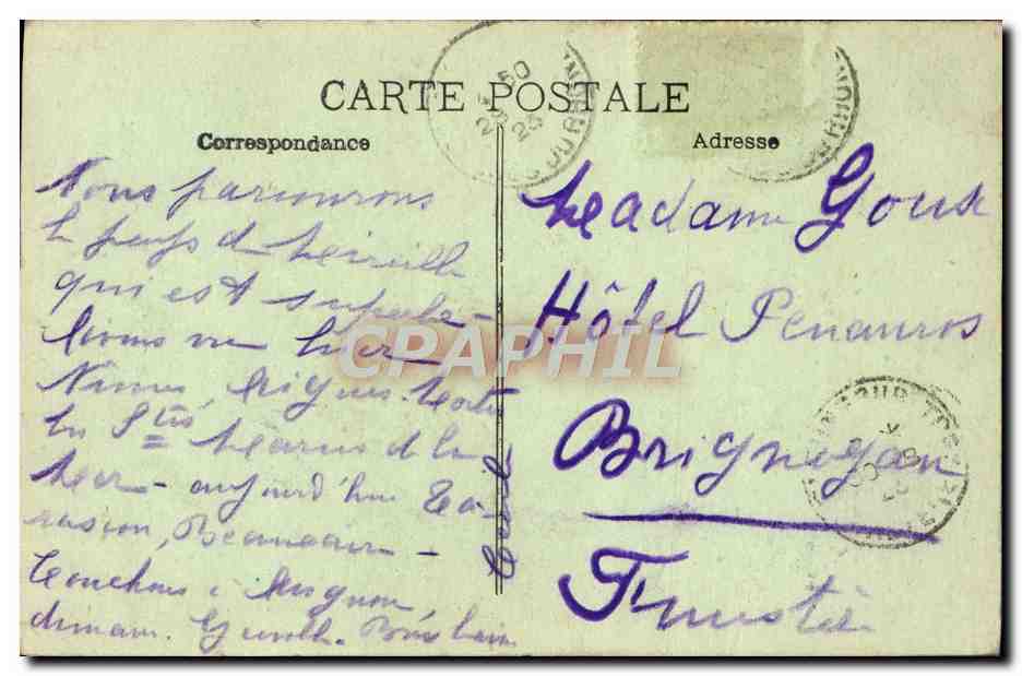 CPA En Provence Mireille — Rückseite