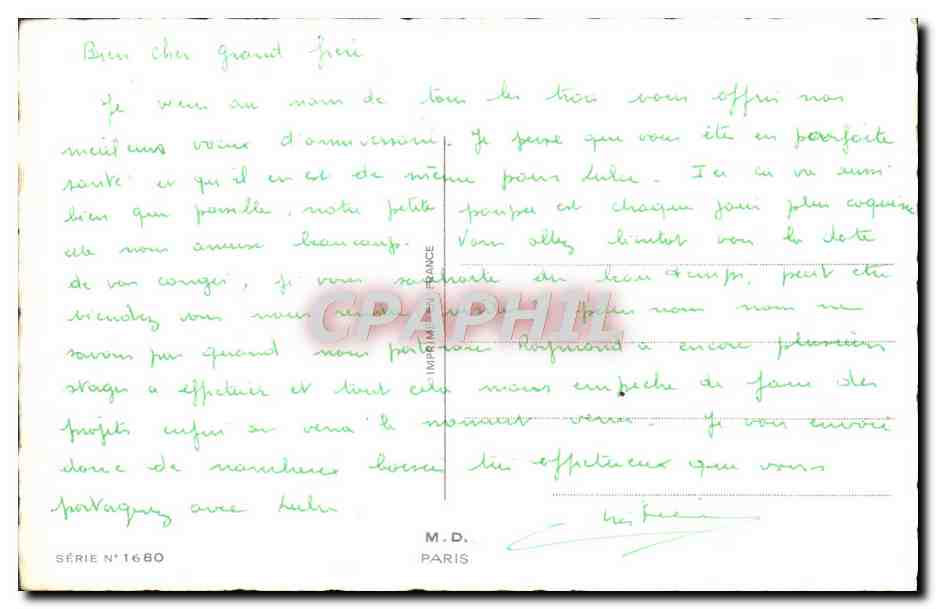 CPA Fantaisie Heureux Anniversaire — Verso