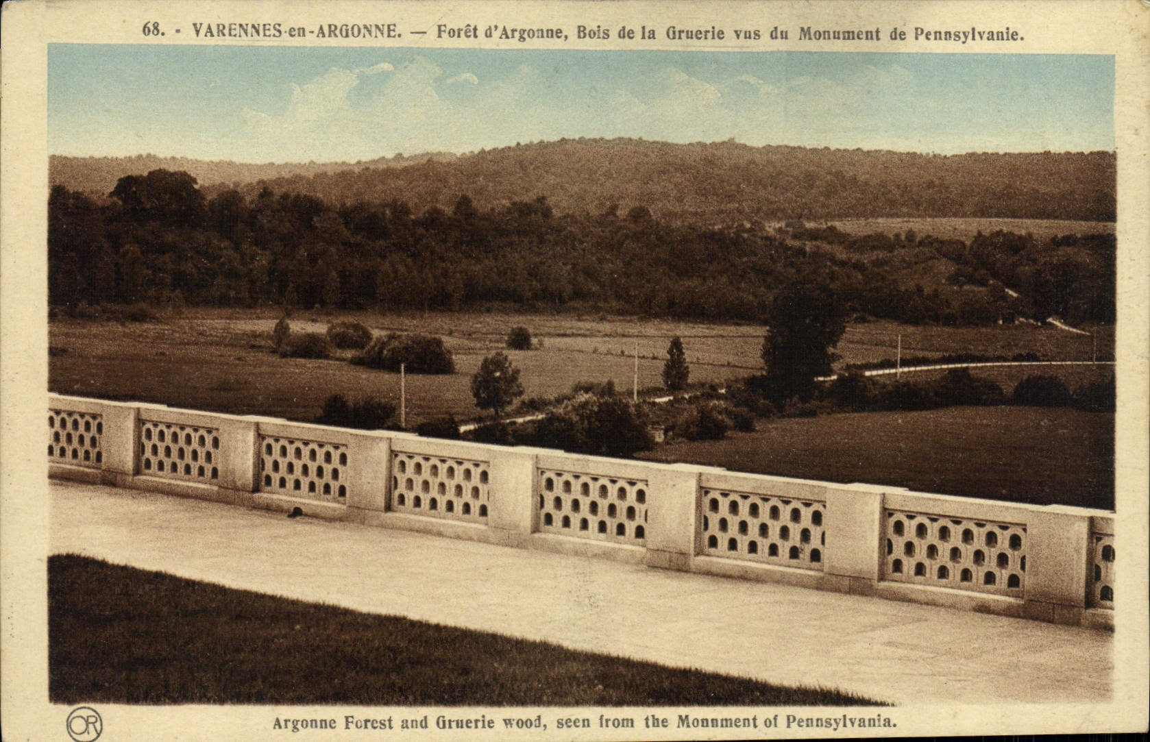 CPA Varennes En Argonne Foret D'Argonne Bois De La Gruerie Vas Du Monument De Pennsylvanie Militaria