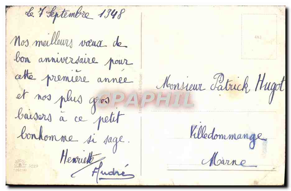 CPA Fantaisie Enfants Chien  — Rückseite