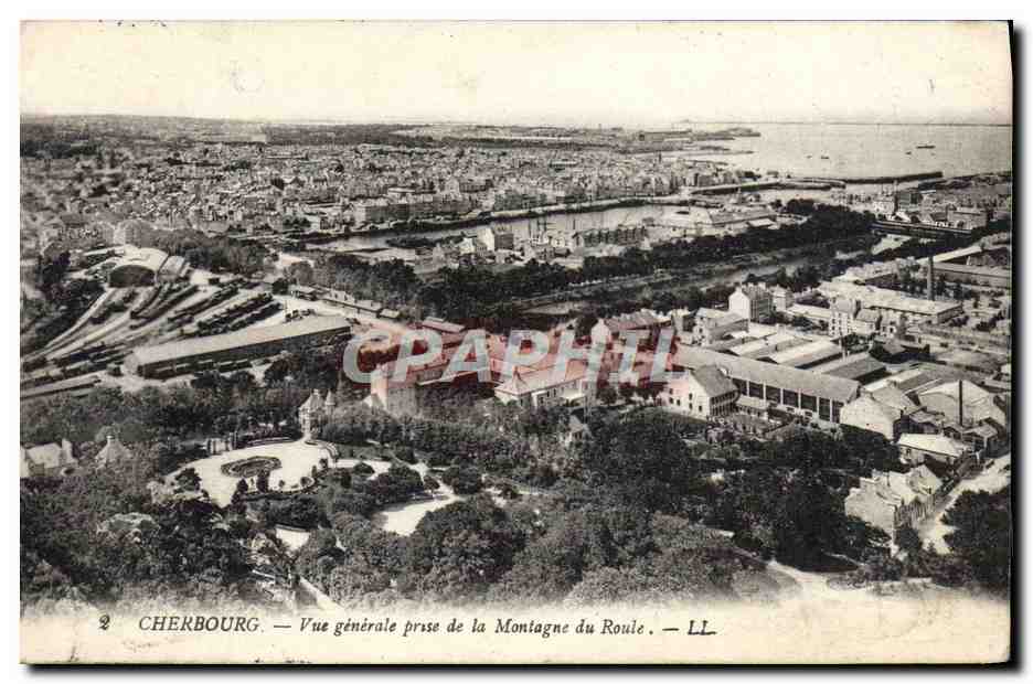 Cherbourg — Vue générale prise de la Montagne du Roule — LL