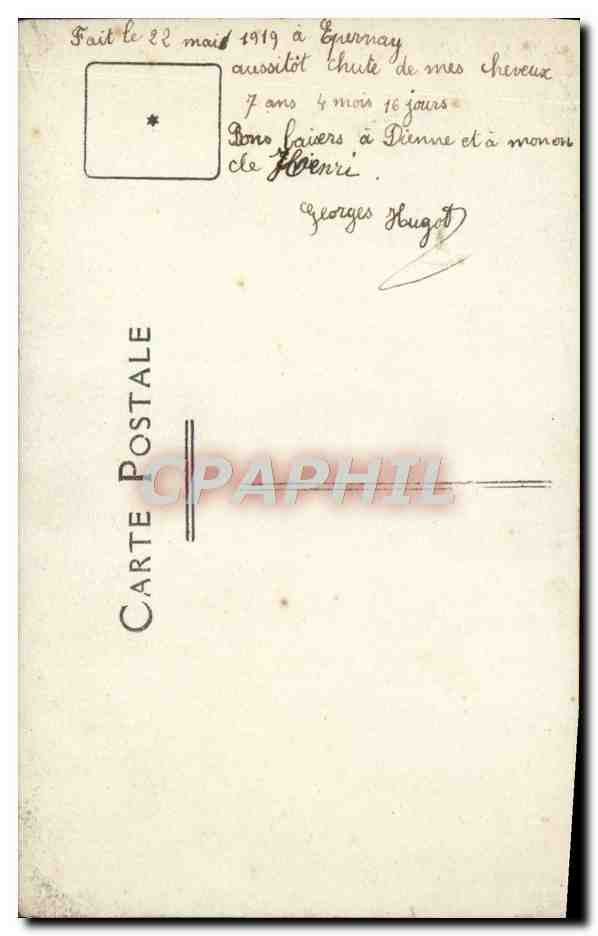 CARTE PHOTO Enfant Epernay — Rückseite