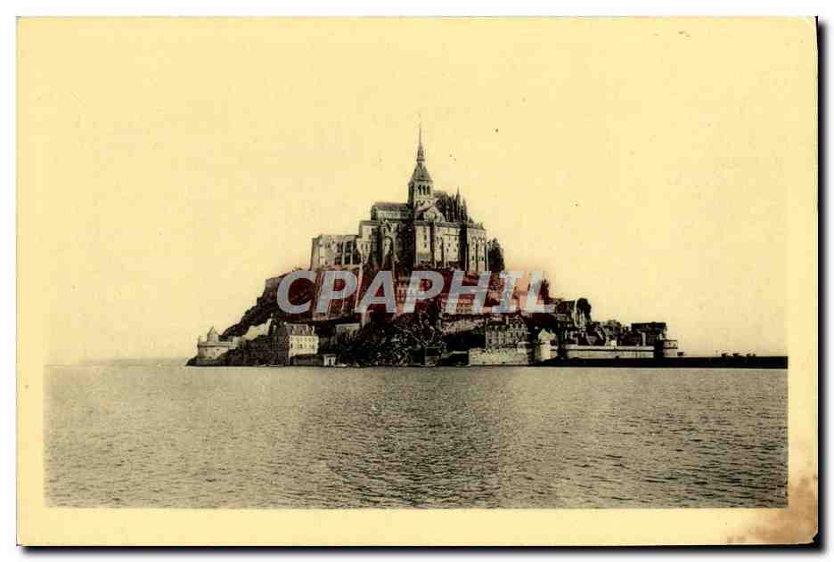 CPA Abbaye Du Mont Saint Michel Vue generale Face Ouest