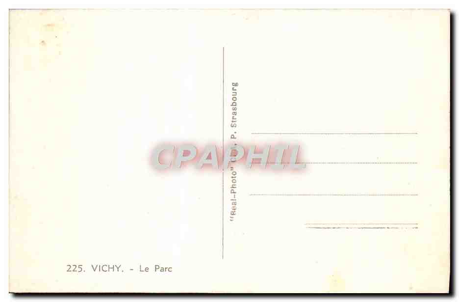 CPA Vichy Parc — Verso