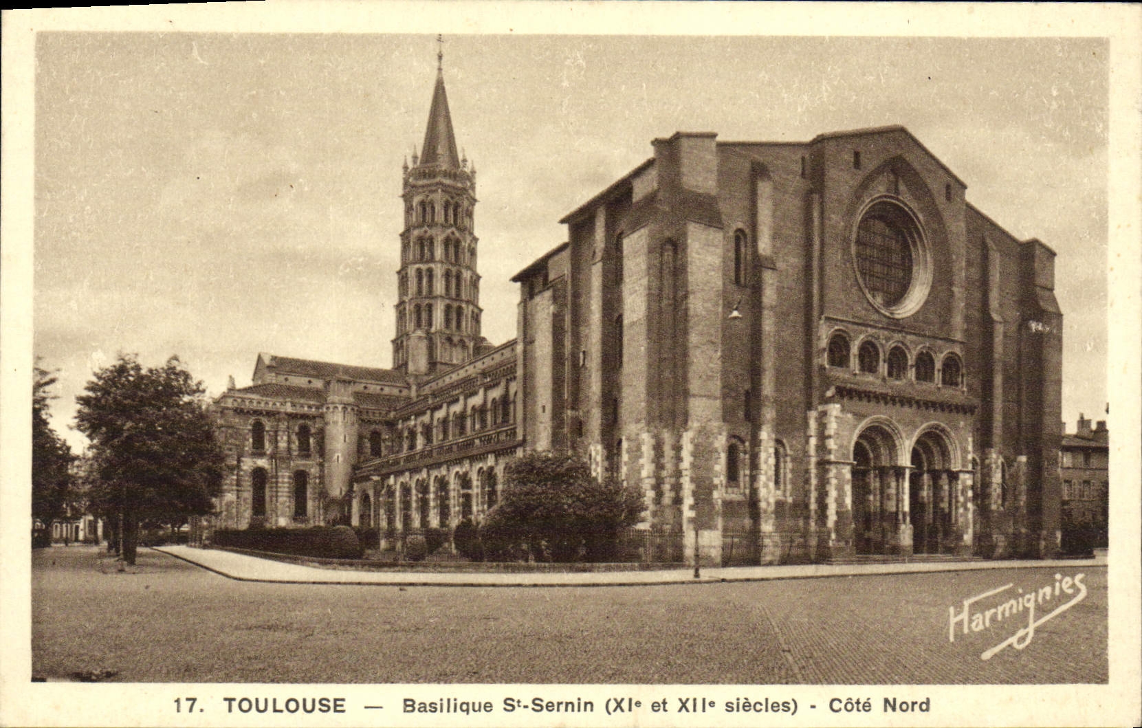 Toulouse — Basilique St-Sernin (XIe et XIIe siècles) — Côté Nord — Harmignies