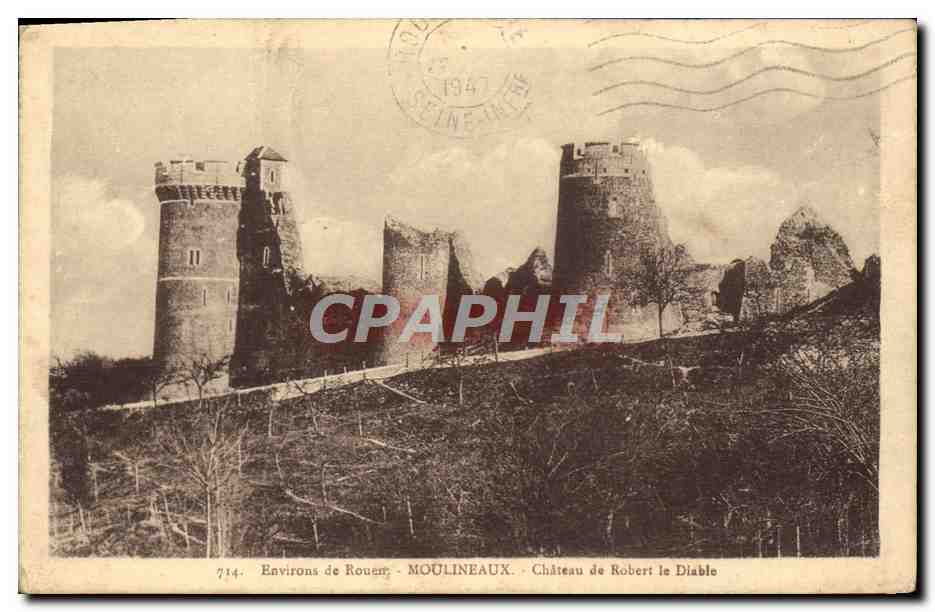 CPA Moulineaux Chateau De Robert Le Diable Environs de Rouen