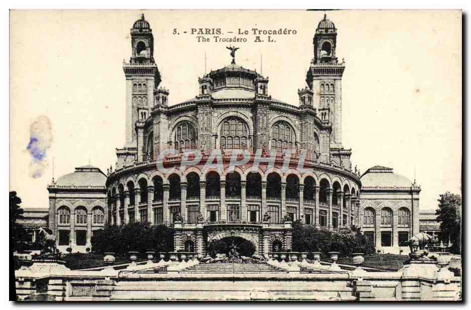 CPA Paris Le Trocadero Rhinoceros Elephant