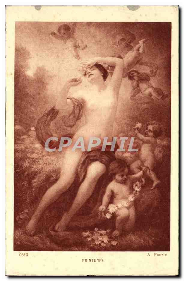 Printemps — Sujet mythologique avec putti — A. Fourié, n° 0813