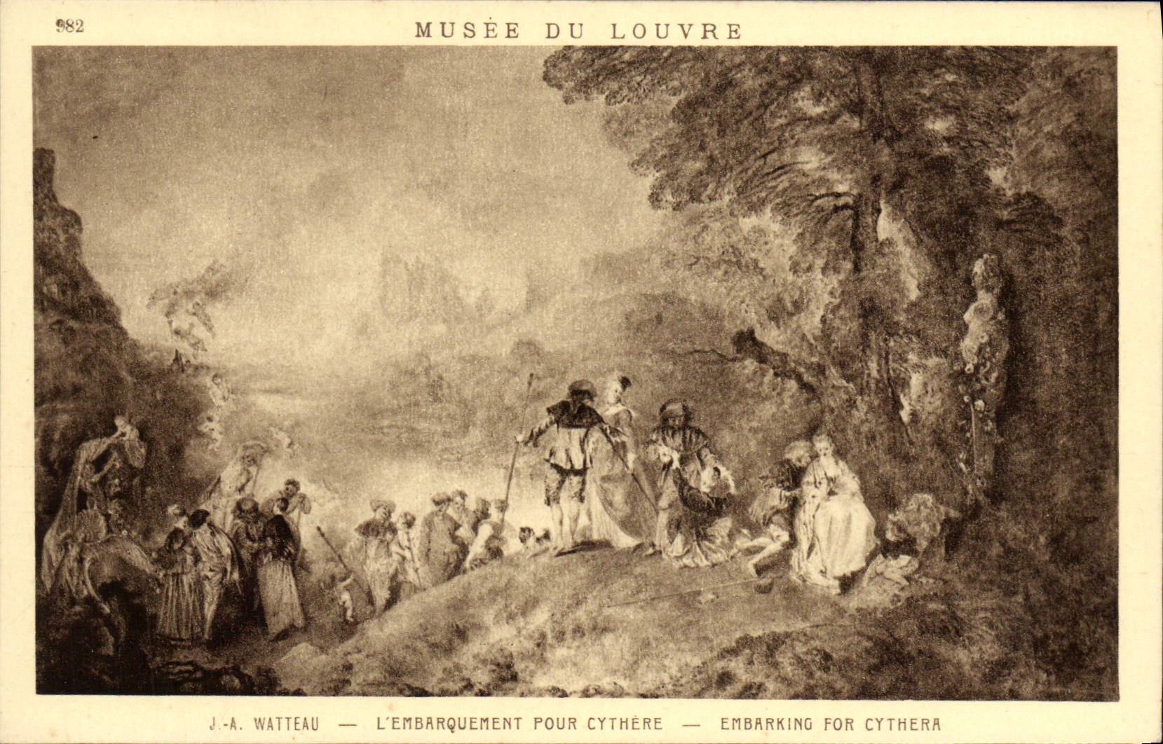 CPA Musee Du Louvre Paris Watteau L'embarquement pour Cythere 