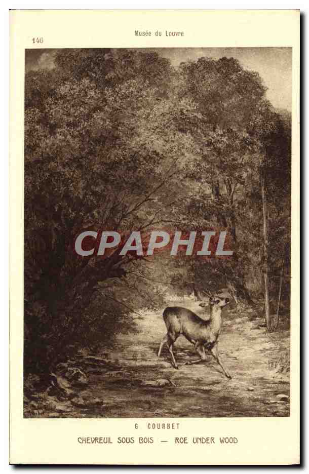 CPA Musee Du Louvre Courbet Chevreuil sous bois