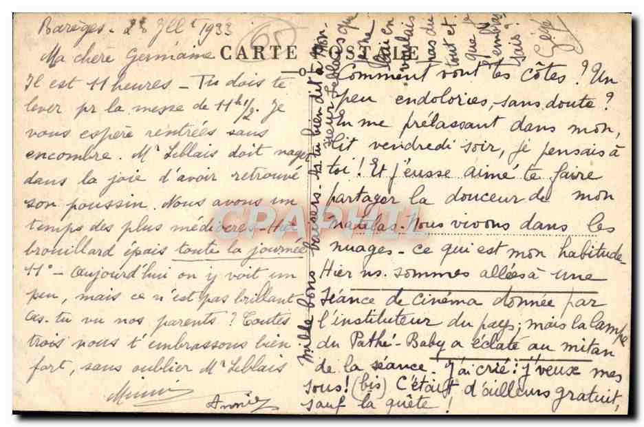 CPA Lourdes Maison de Bernadette Soubirous — Verso