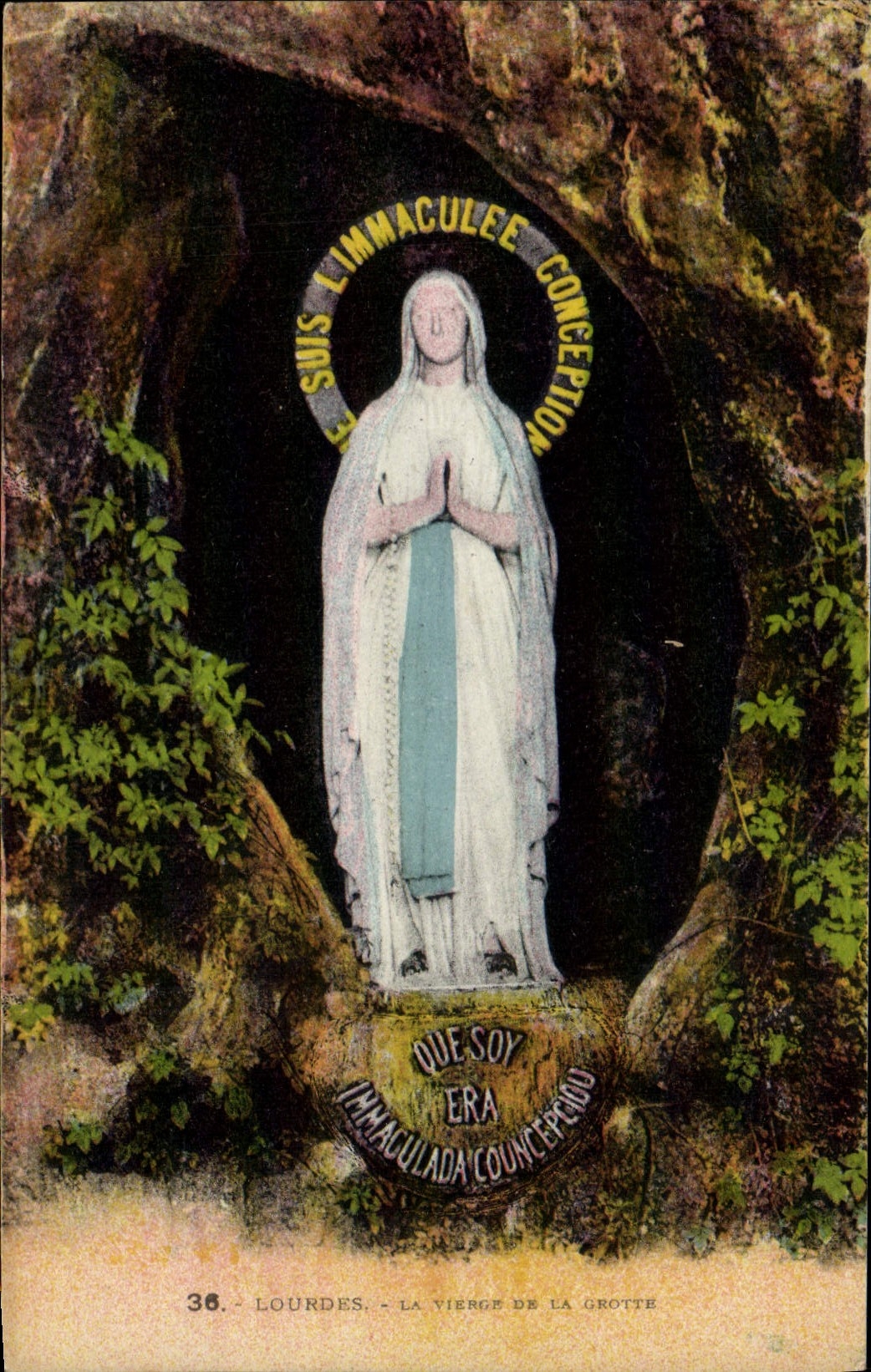 CPA Lourdes La Vierge De La grotte