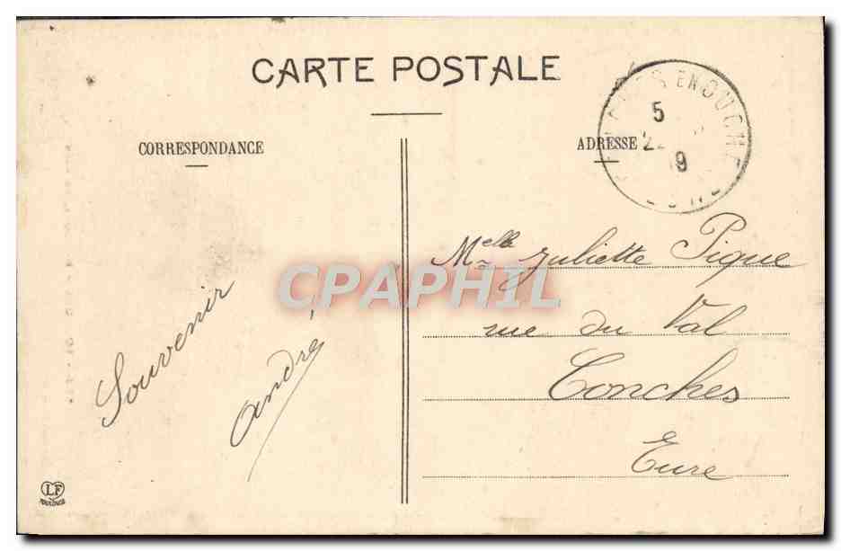 CPA Lourdes Basilique de face  — Verso
