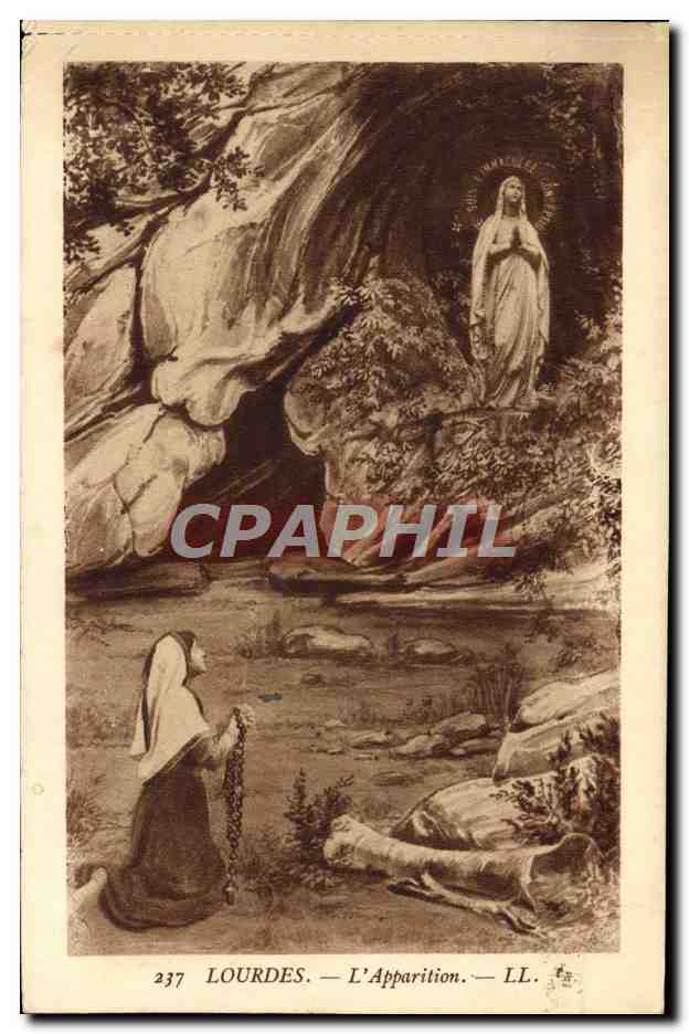 CPA Lourdes L'Apparition