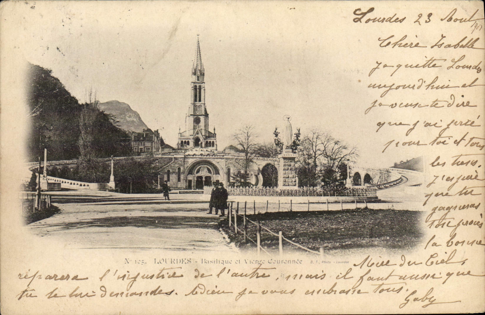 CPA Lourdes Basilique et vierge couronnee