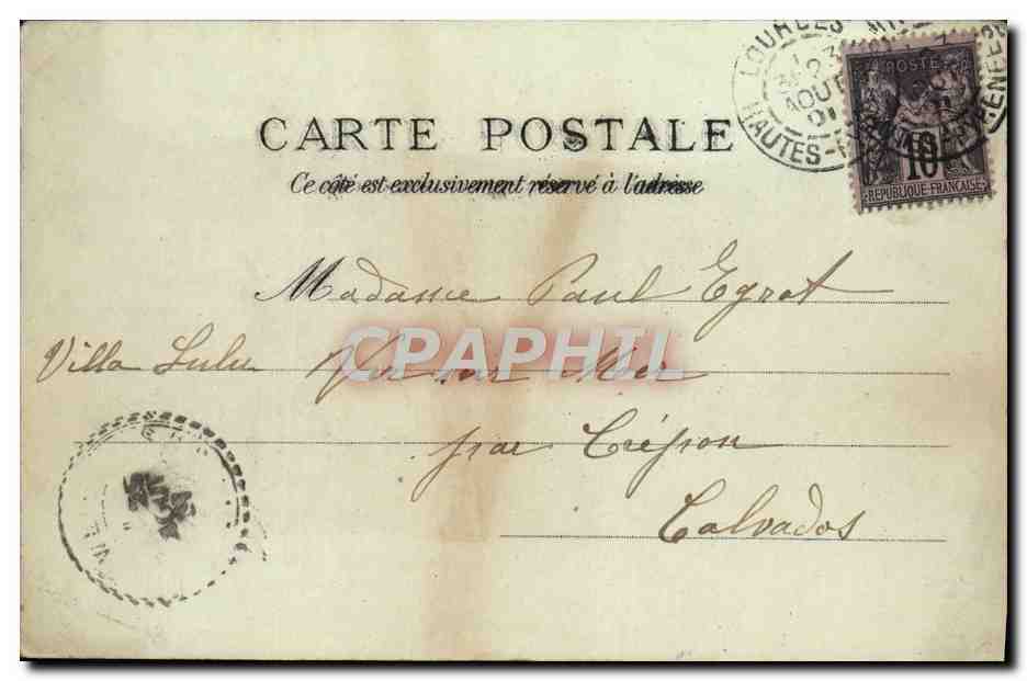 CPA Lourdes Basilique et vierge couronnee — Verso